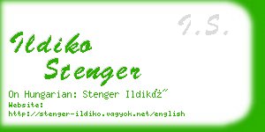 ildiko stenger business card